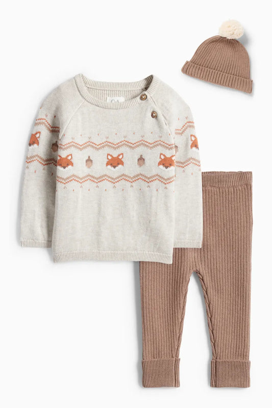 Fox - 3 pieces Baby Outfit