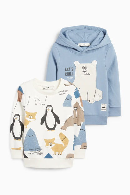 Polar Bear and Penguin - Hoodie and Sweatshirt