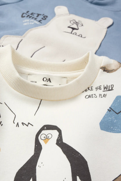 Polar Bear and Penguin - Hoodie and Sweatshirt