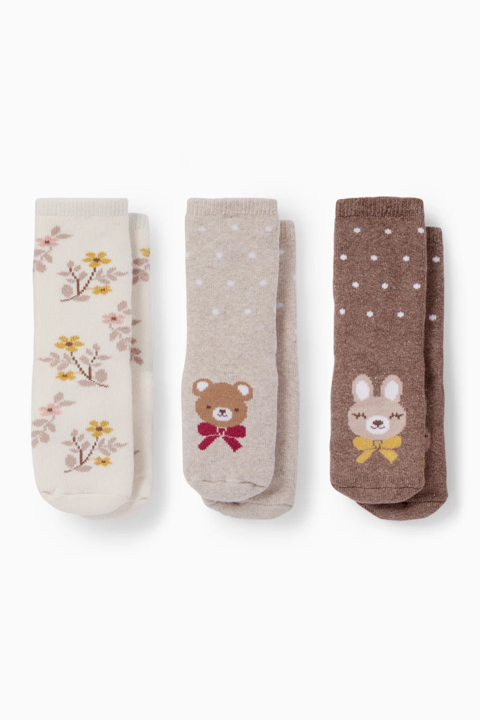 Bear - Pack of 3 Anti-Slip Socks