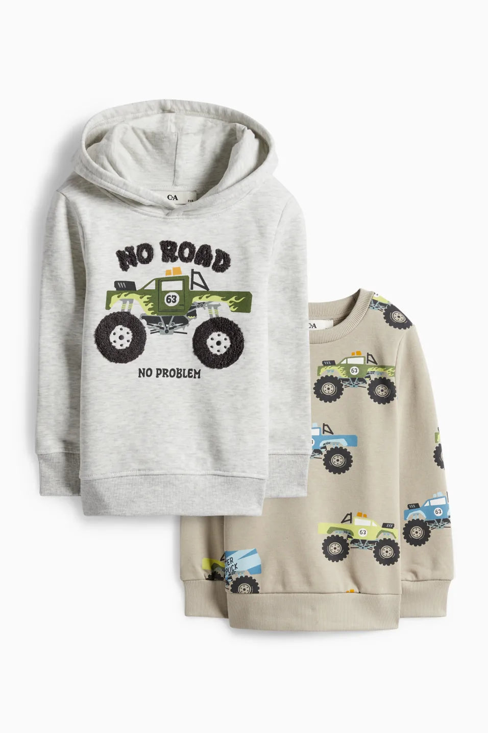 Monster-Truck Hoodie and Sweatshirt