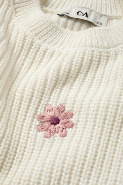 Flower Pullover - ribbed
