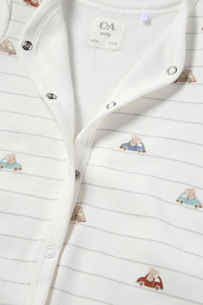 Koala and Car - Lined sleepsuit