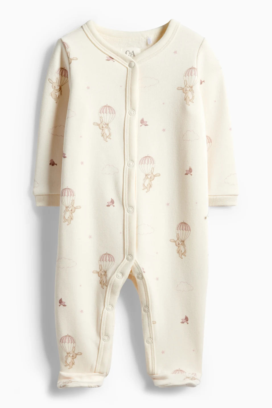 Bunny - Lined sleepsuit