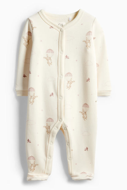 Bunny - Lined sleepsuit