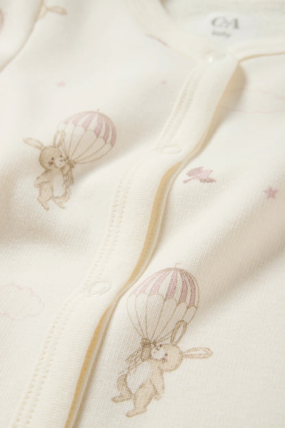 Bunny - Lined sleepsuit