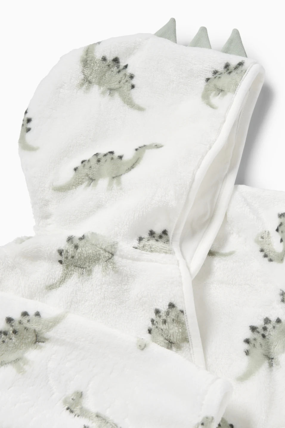 Dino - Baby fleece robe with hood