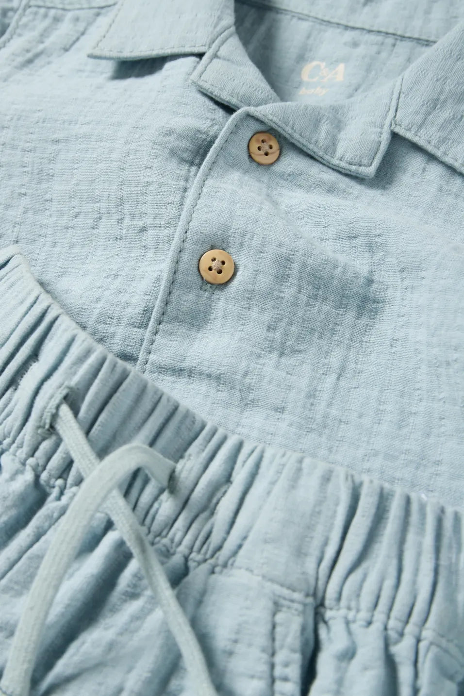 Baby outfit - shirt and shorts - light Blue