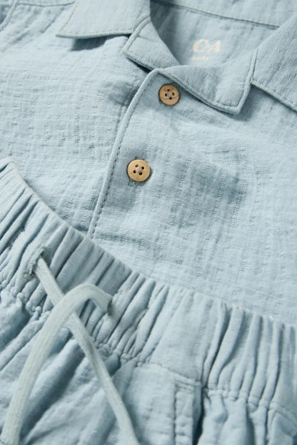 Baby outfit - shirt and shorts - light Blue