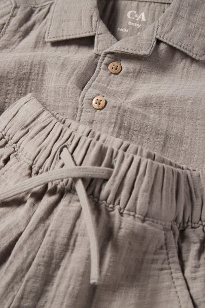Baby outfit - shirt and shorts - Gray