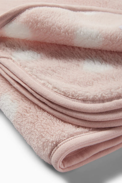 Hearts fleece blanket -Pink