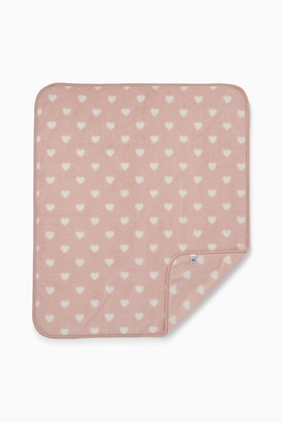 Hearts fleece blanket -Pink