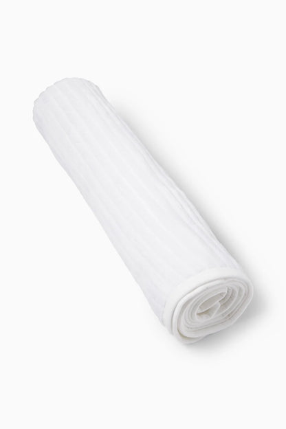 White Baby blanket - ribbed