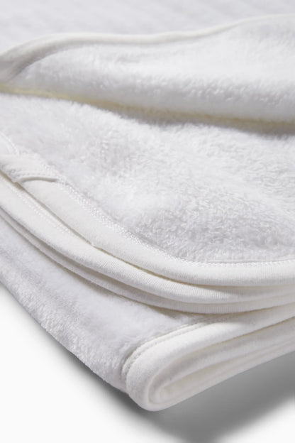 White Baby blanket - ribbed