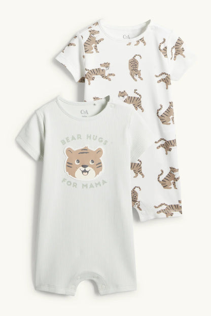 Multipack of 2 - Tiger - baby jumpsuits