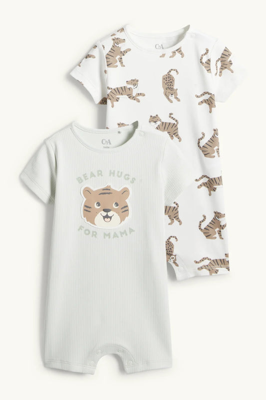 Multipack of 2 - Tiger - baby jumpsuits