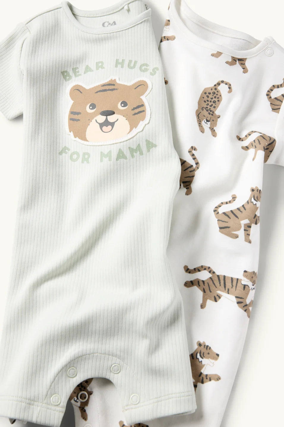 Multipack of 2 - Tiger - baby jumpsuits