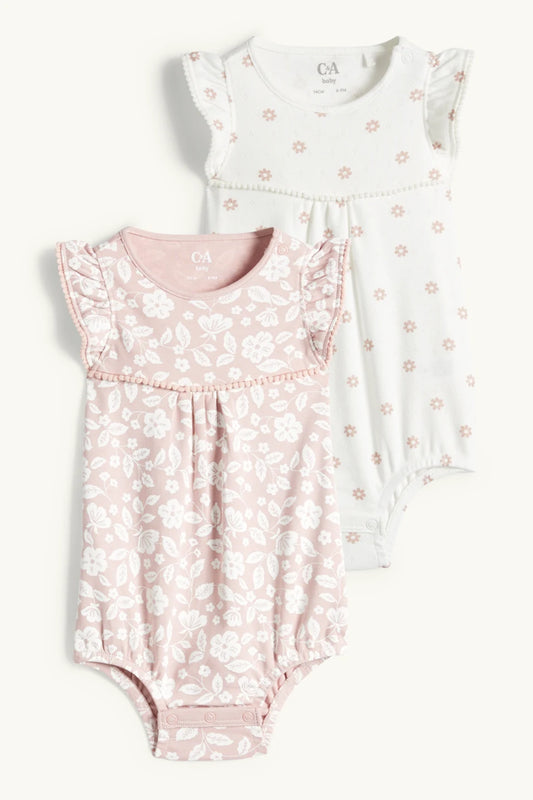 Multipack of 2 - Flory - baby romper bodies