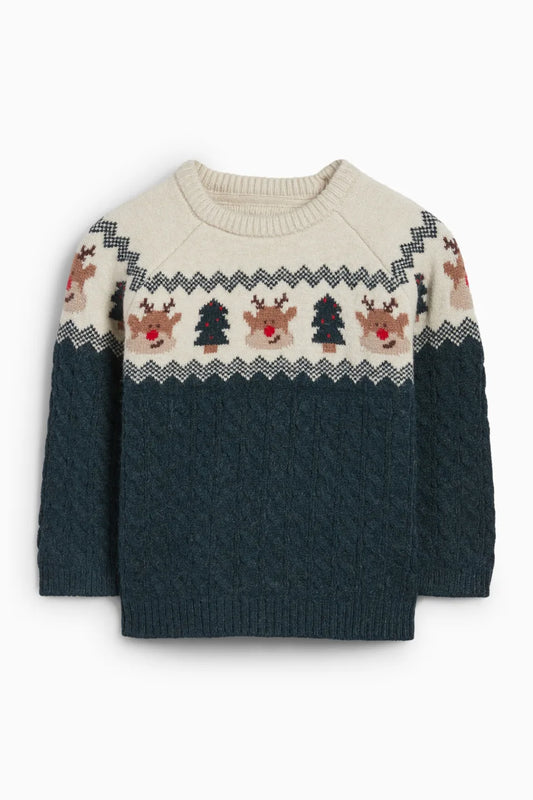 Reindeer and Christmas Tree - Christmas Sweater