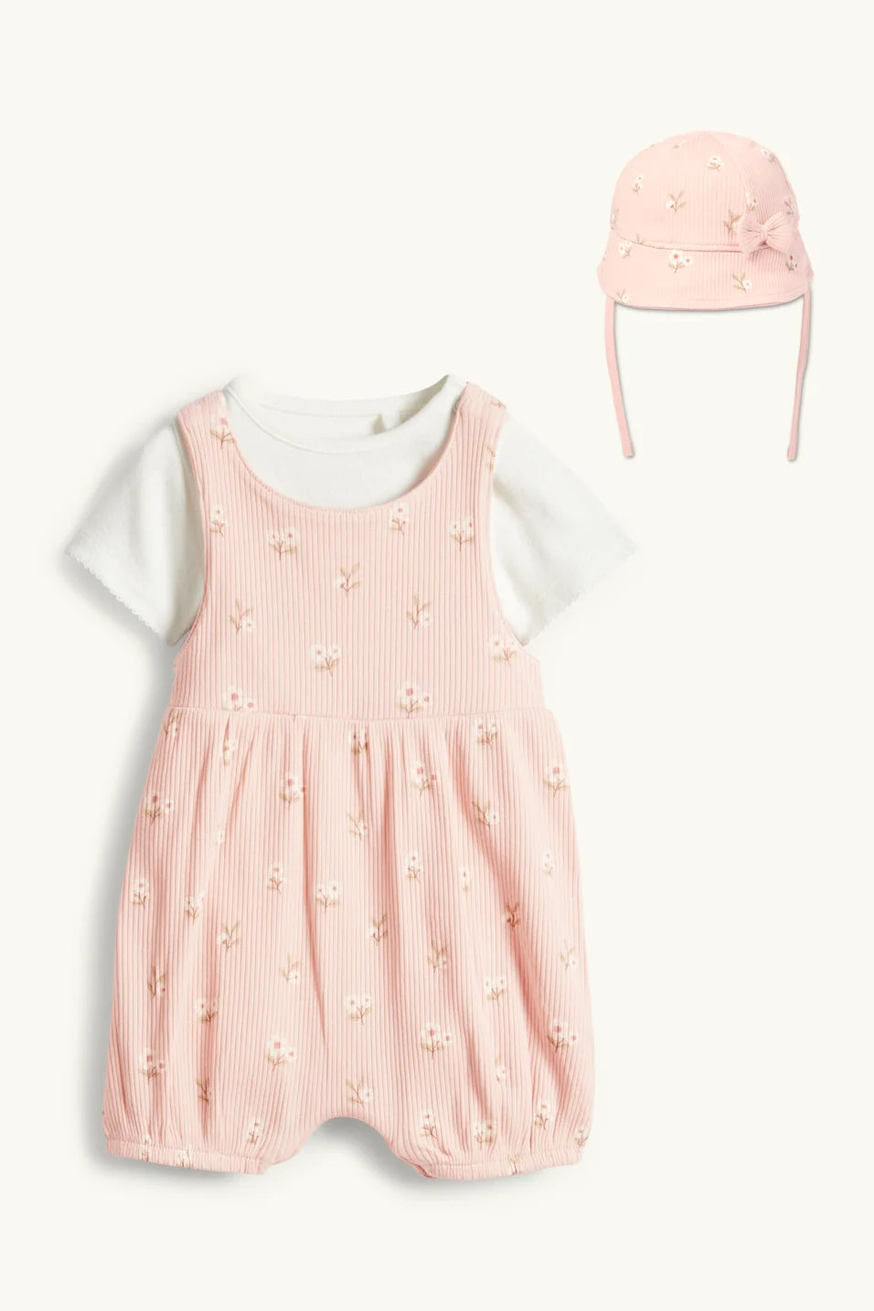 Floral  3 piece baby romper set