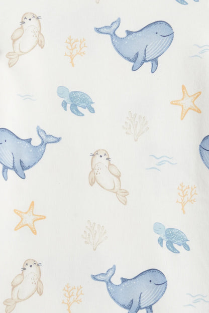 Multipack of 3 -Sea and Whale- Baby rompers