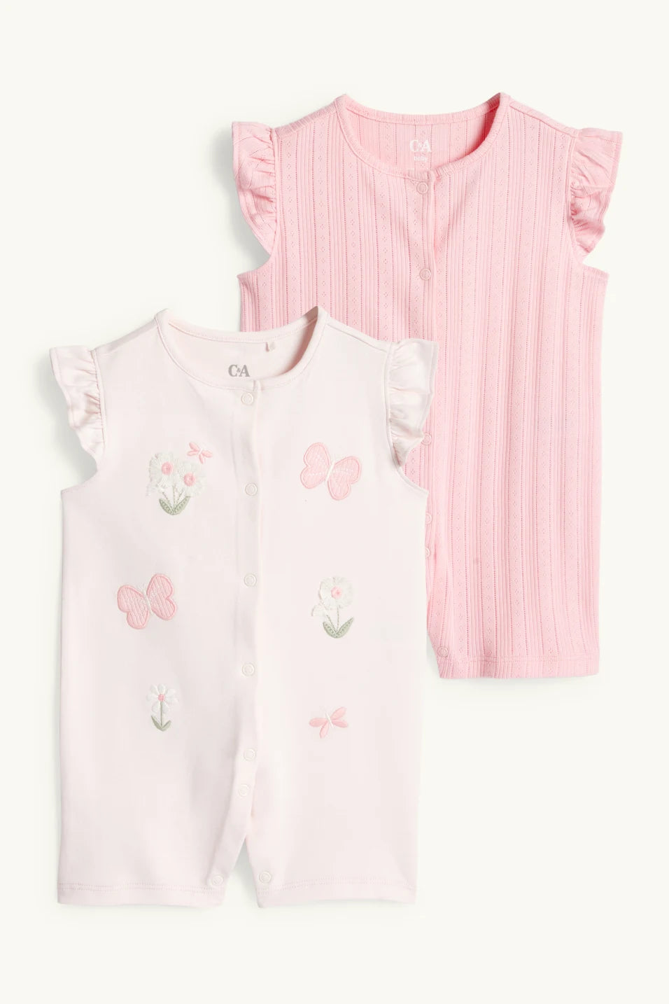 Multipack of 2 - Butterfly - baby jumpsuits