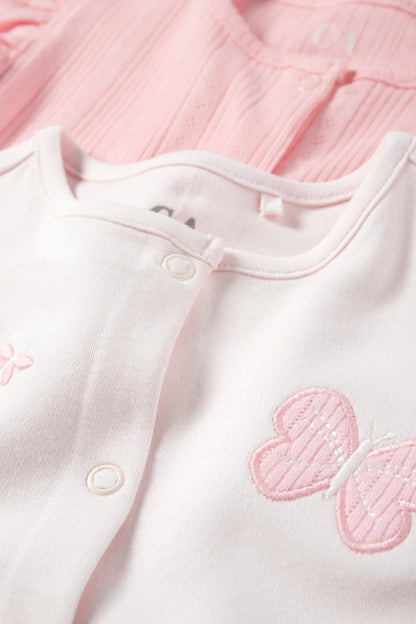 Multipack of 2 - Butterfly - baby jumpsuits