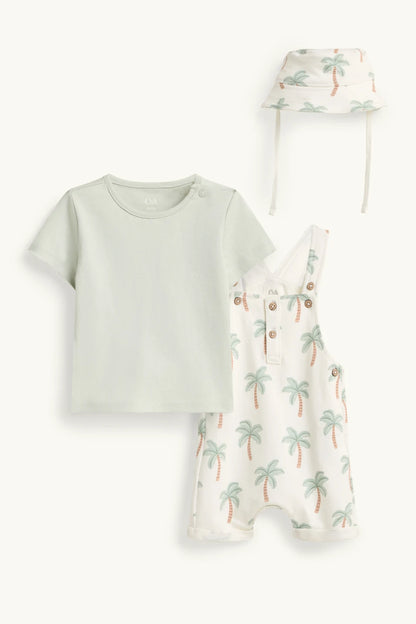 Palm 3 piece baby romper set