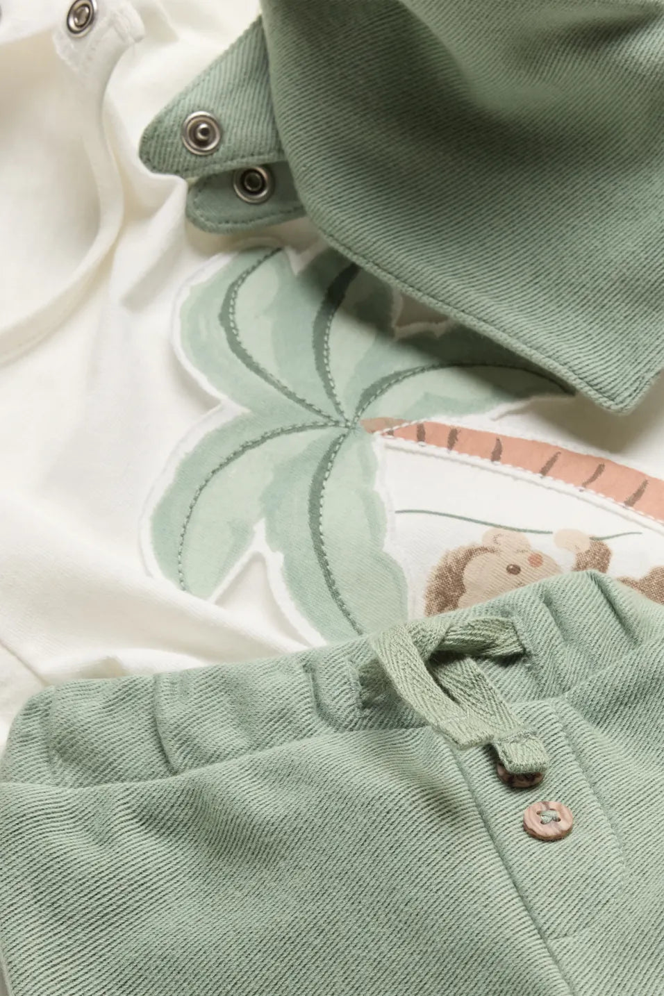 Monkey and palm baby outfit