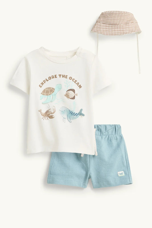 Marine Animals - 3 Pieces Baby outfit