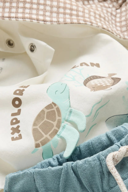 Marine Animals - 3 Pieces Baby outfit