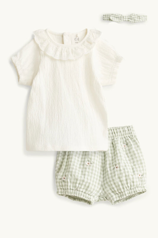 Floral - 3 pieces baby outfit