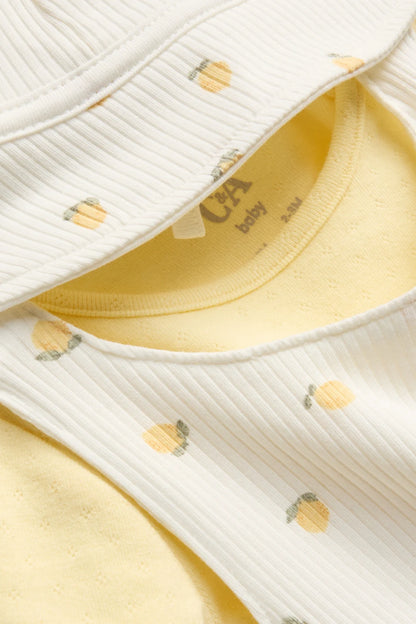 Lemon 3 piece baby romper set