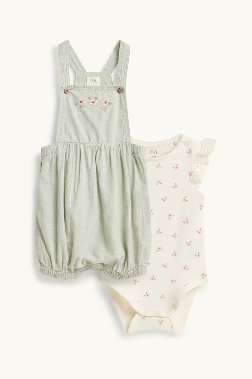 Floral - Baby romper set