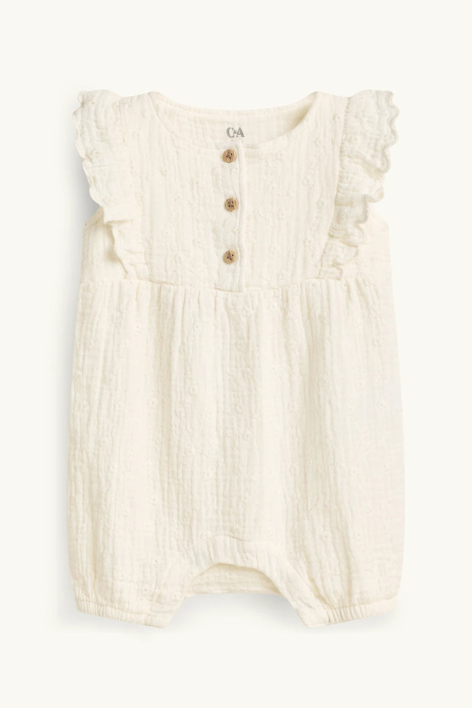 Baby girl romper - cream