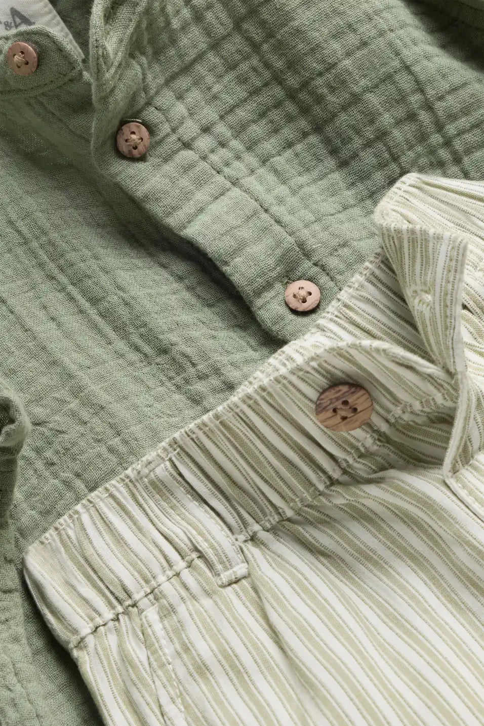 Baby outfit - shirt and shorts - Green