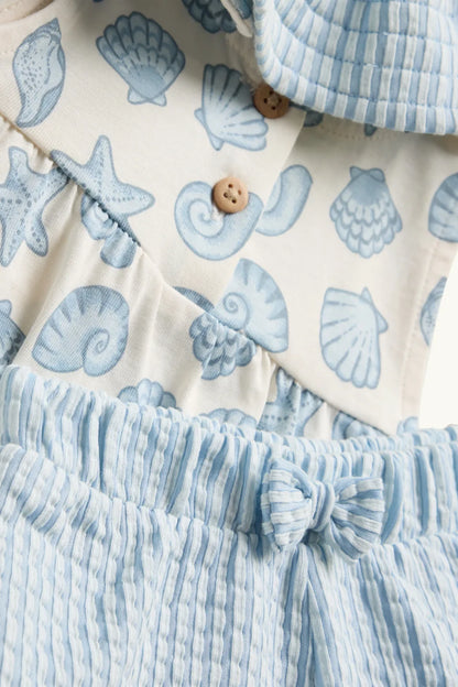 Sea shells- 3 Pieces Baby outfit