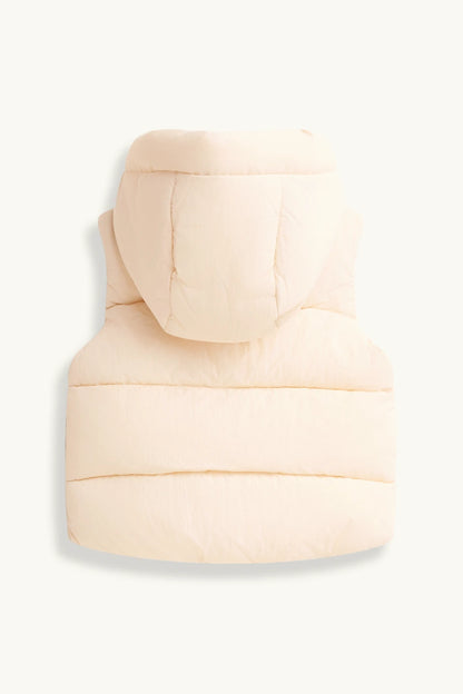 Baby quilted vest with hood - water-repellent
