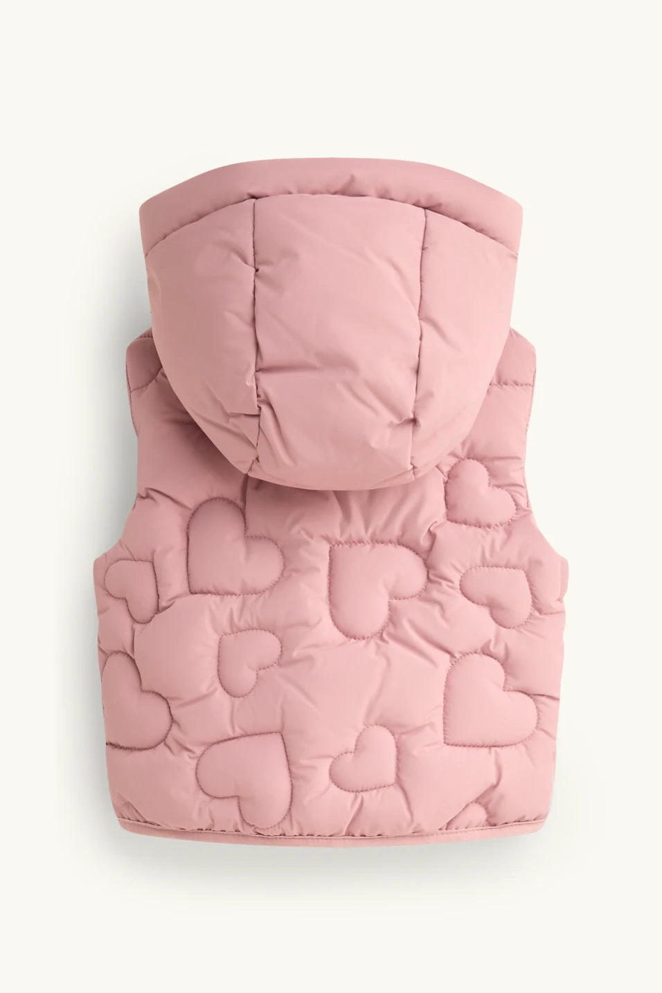 Heart - quilted vest with hood - water-repellent