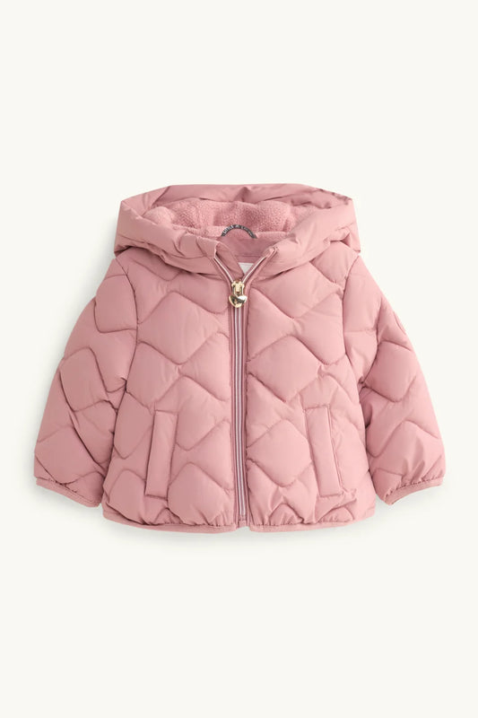 Baby quilted jacket with hood - water-repellent