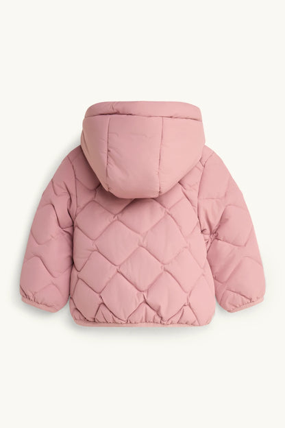 Baby quilted jacket with hood - water-repellent