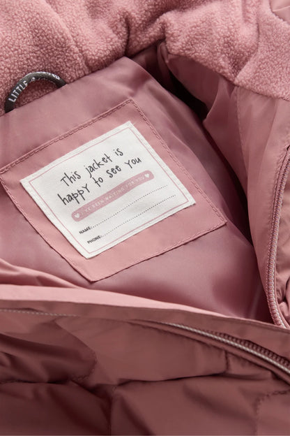Baby quilted jacket with hood - water-repellent