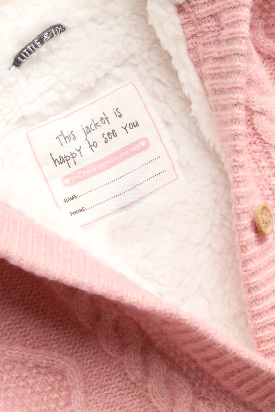 Baby Girl lined knit Cardigan