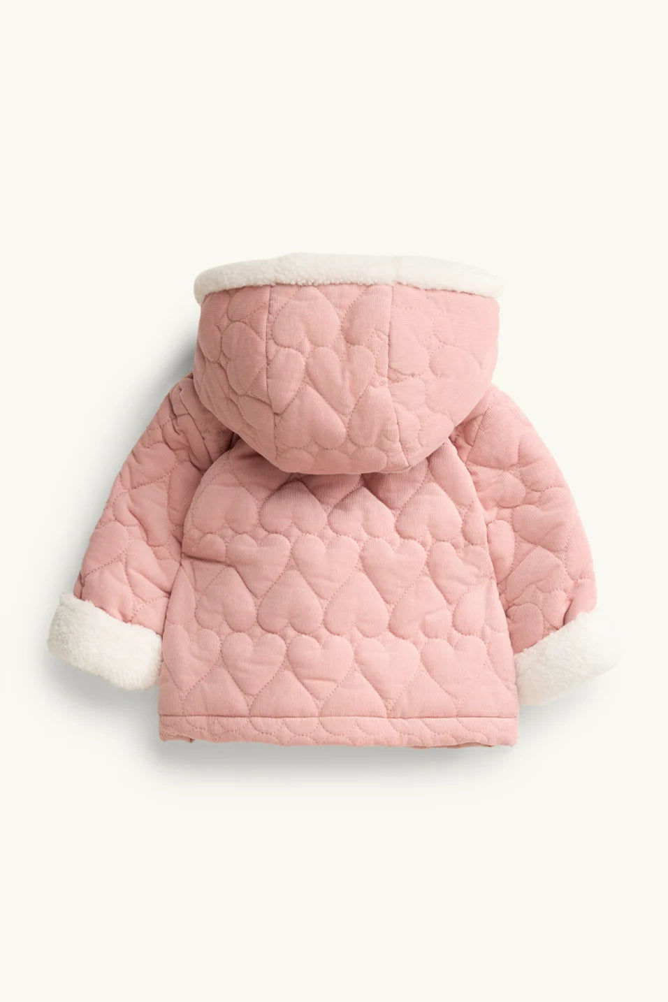 Heart - Hooded Cord Quilted Jacket - Lined