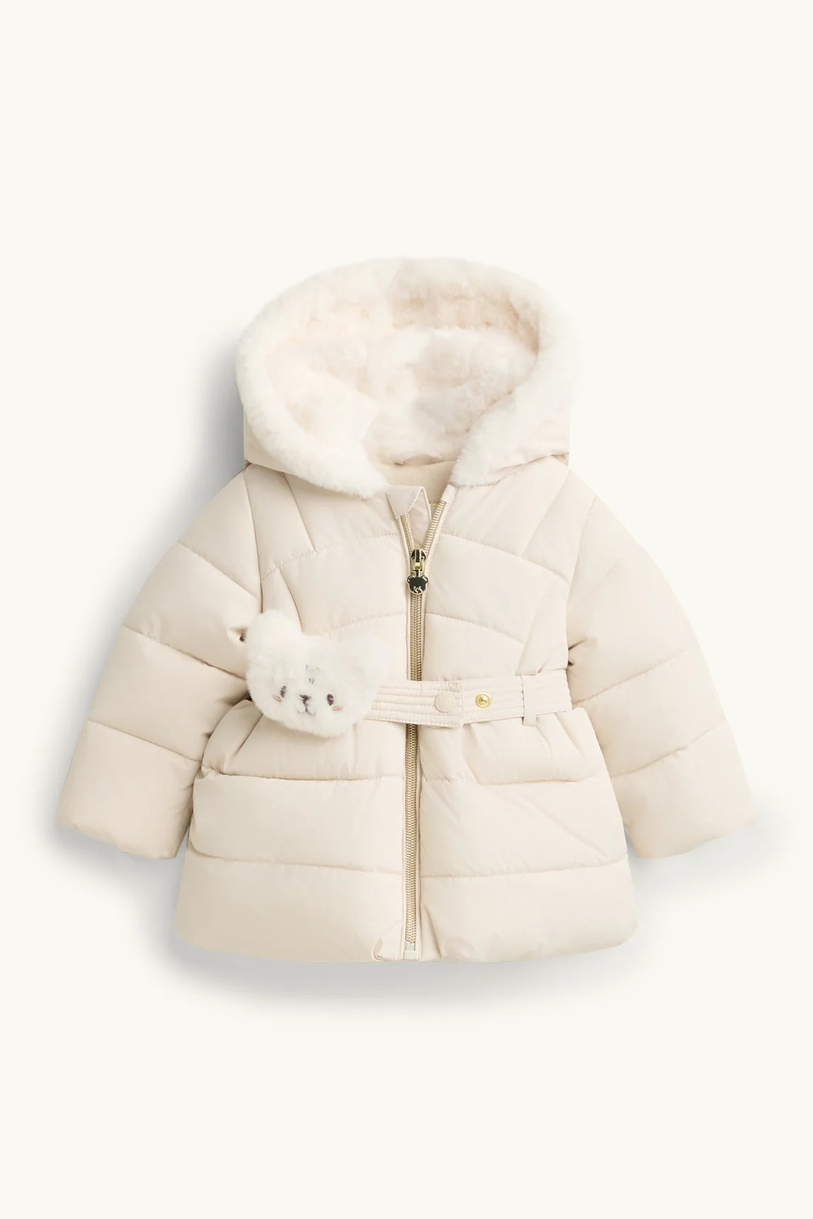 Teddy Bear  - Quilted Jacket with Hood - Lined