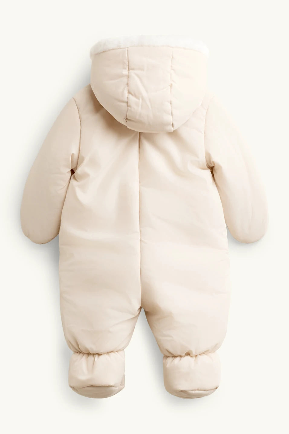 Bows - snowsuit with hood - Cream