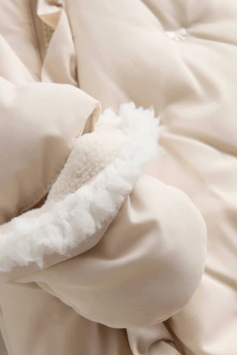 Bows - snowsuit with hood - Cream