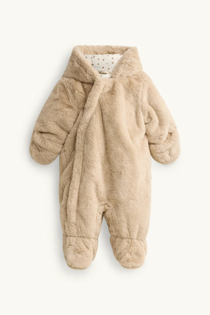 Baby Faux Fur Hooded Snowsuit