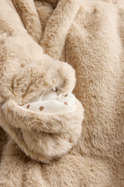 Baby Faux Fur Hooded Snowsuit