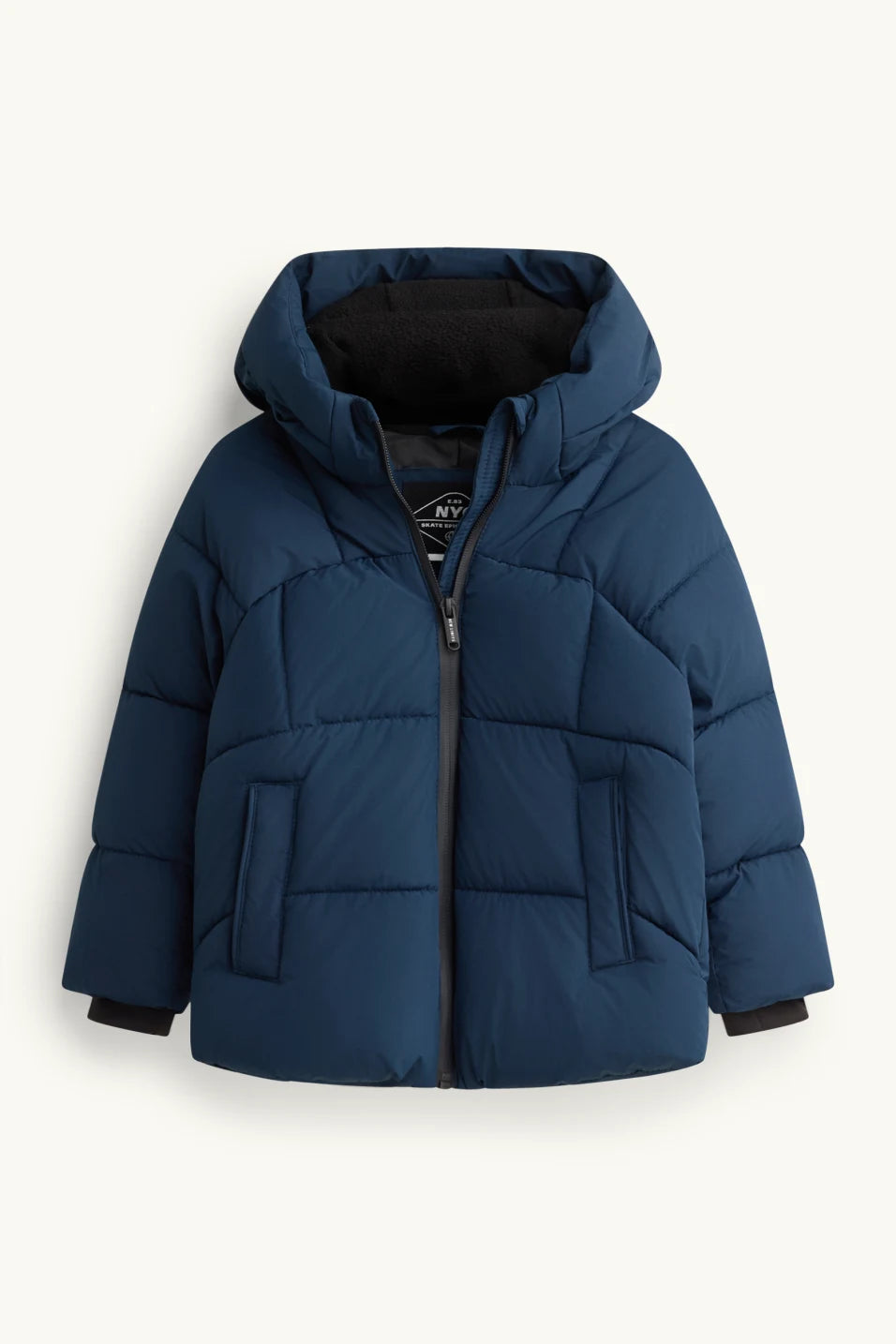 Quilted jacket with hood - water repellent